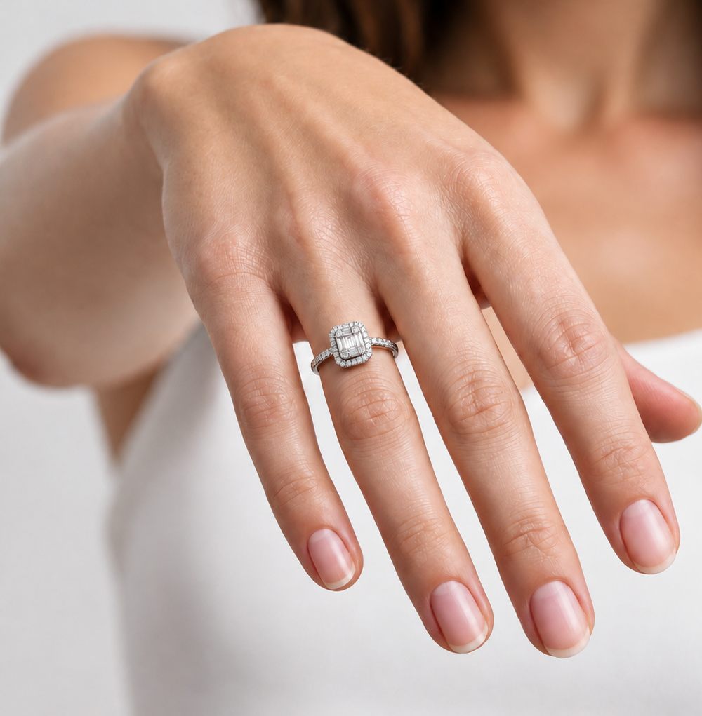 Miroir 0.75 Ct. Yüzük